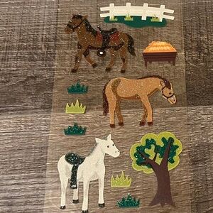 💞 New Glitter Horse Scrapbook Craft Stickers
